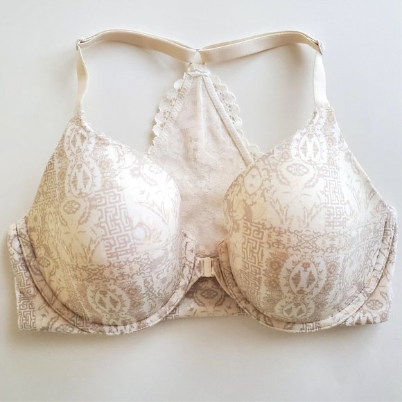Victoria's Secret Other - NEW! Victoria's Secret DREAM ANGELS Lace Racerback Lined Demi Cream Nude Bra 34D